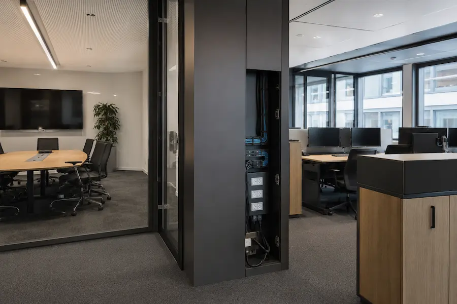 Mamparas de oficina en Barcelona | modulo tenico instalaciones